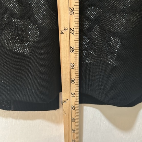 MING WANG OPEN CARDIGAN SWEATER WOMEN Sz SMALL BLACK FLORAL LONG SLEEVES - Picture 10 of 13